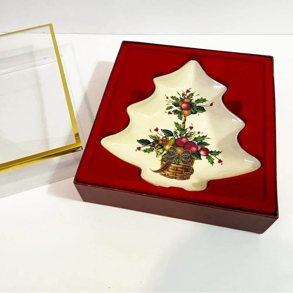 Lenox Holiday Tree Candy Dish – Original Box – Elegant Christmas Table Decor